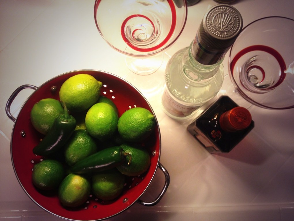 Spicy jalapeno margaritas